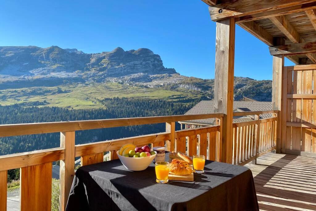 Vue Panoramique Sur Les Montagnes Plein Sud - T2 Skis Aux Pieds, Piscine & Spa Flaine Exterior foto