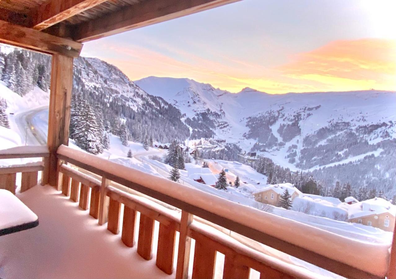 Vue Panoramique Sur Les Montagnes Plein Sud - T2 Skis Aux Pieds, Piscine & Spa Flaine Exterior foto