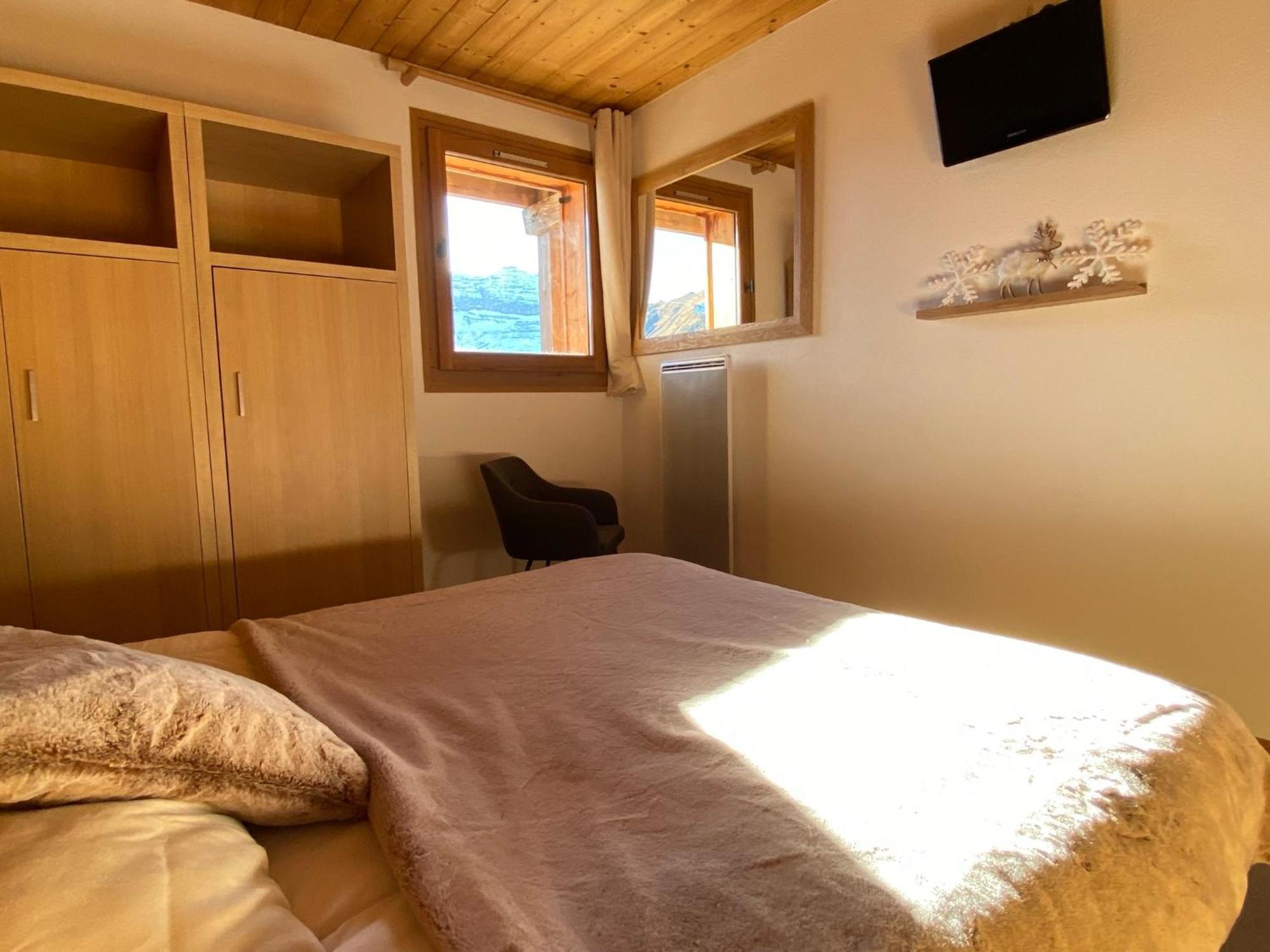 Vue Panoramique Sur Les Montagnes Plein Sud - T2 Skis Aux Pieds, Piscine & Spa Flaine Cameră foto